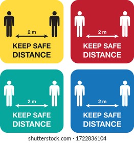 Social distancing, keep distance in public society people to protect from COVID-19 coronavirus outbreak spreading concept, Infographic design distance away in the meeting with virus pathogens