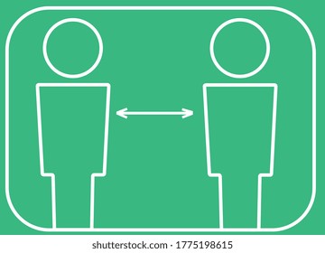 Social distancing. keep distance in public society people to protect from COVID-19 coronavirus outbreak spreading concept