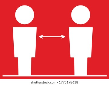 Social distancing. keep distance in public society people to protect from COVID-19 coronavirus outbreak spreading concept