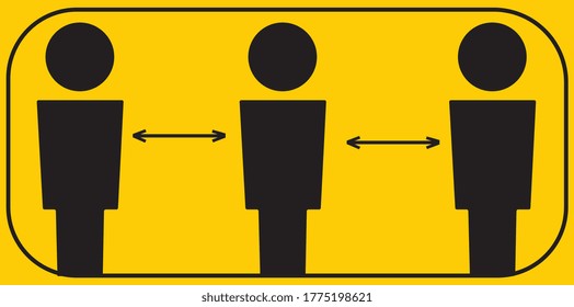 Social distancing. keep distance in public society people to protect from COVID-19 coronavirus outbreak spreading concept