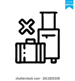 Social distancing, keep distance in public society people to protect from COVID-19. No Travel icon. Social Distancing Icon Concept. Eps10 vector illustration.