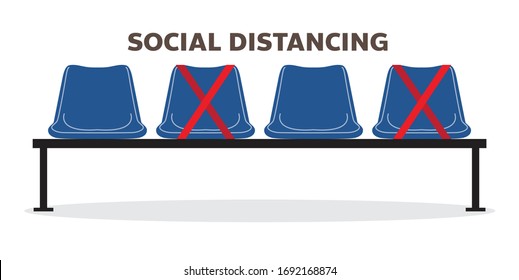 Social distancing Keep distance sign Coronovirus Vector illustration.