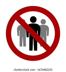 Social Distancing Keep Your Distance Avoid Crowds Icon. Vector Image.