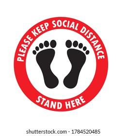 Social Distancing Keep Your Distance Icon. Vector