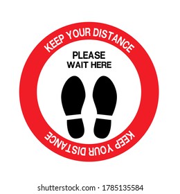 Social Distancing Keep Your Distance Icon. Vector