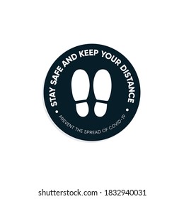 Social Distancing Keep Your Distance Icon. Vector Image. Covid-19.
