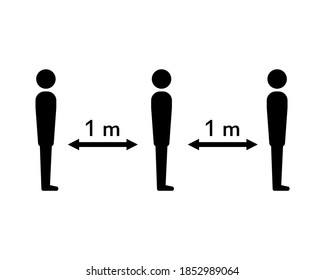 Social Distancing Keep Your Safety Distance 1 Meter