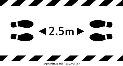 Distancia social Mantener Su Distancia De Seguridad 2,5 Meter