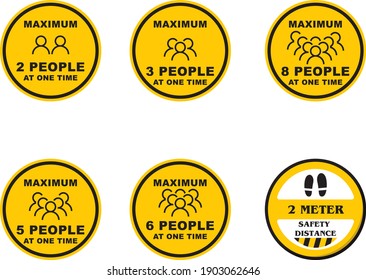 social distancing maximum occupancy signs 