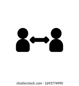 Social Distancing or physical distancing Icon 