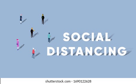 Social distancing or physical distancing to prevent virus spreading 