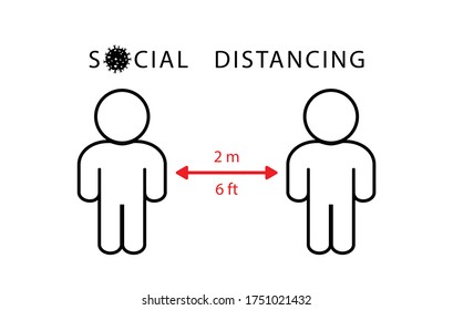 Social distancing. Please Keep Your Distance to people to leave 2 meters between each other.Coronovirus epidemic protective.