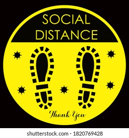 Social distancing, Please Stand Here, Keep Your Distance Sticker, footprint sign red color, COVID-19 Coronavirus, New Normal, signage vector, Lift, Elevator, caution