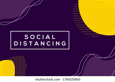 Social Distancing Poster illustration graphic