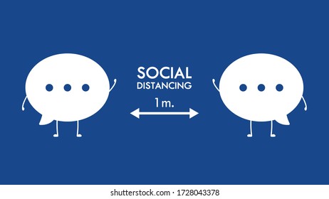 Afiche de distanciamiento social. fondo de pantalla de distanciamiento social.