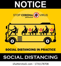 social distancing in practice, poster and banner