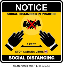 Social Distancing In Practice, poster and banner