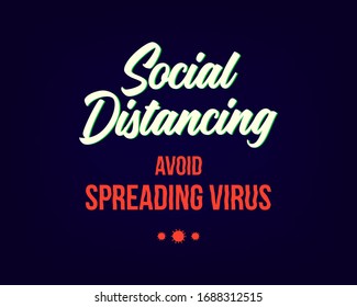 Social Distancing to prevent spreading virus. Vector