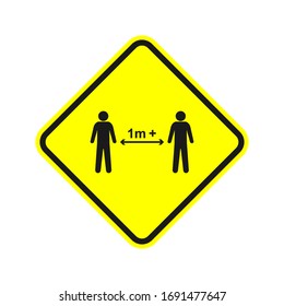Social distancing. Preventive measures. Keep the 1 meter distance. Coronovirus epidemic protective equipment. Vector illustration.