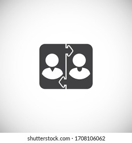 Social distancing related icon on background for graphic and web design. Creative illustration concept symbol for web or mobile app.