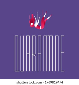 Social distancing, self quarantine and isolation concept vector illustration. Keep your social distance.