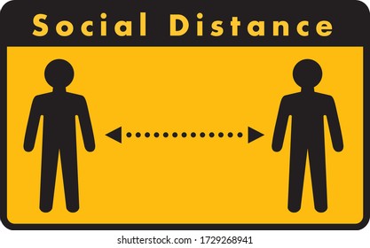 Social distancing set of icon