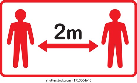 Social distancing set of icons