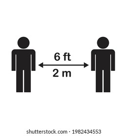 Social distancing set of icons. infection spreading prevention information sign, Can be used during coronavirus covid-19 outbreak prevention