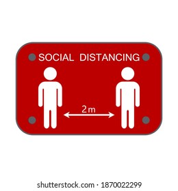 Social distancing. Stay 2 meters away. Protection against the Coronavirus epidemic. Vector illustration.