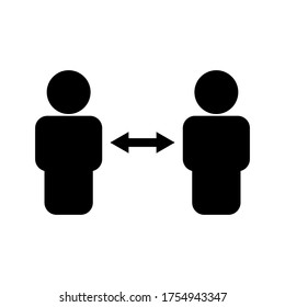 Social distancing symbol. Design template vector