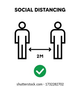 Social Distancing vector human distancing