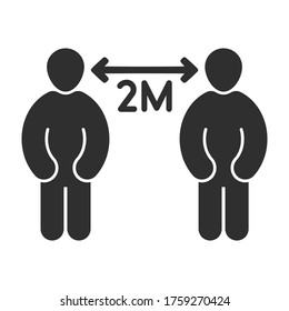 Social Distancing vector sign. Keep Distance vector icon.