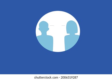 Social distancing within 2 meters icon vector template for use