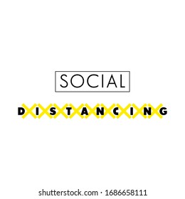 social distancing words for poster design