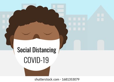 Social distancing and work from home concept, Coronavirus COVID-19 pandemic 2019-ncov prevention, Virus spread prevention. Quarantine measures concept