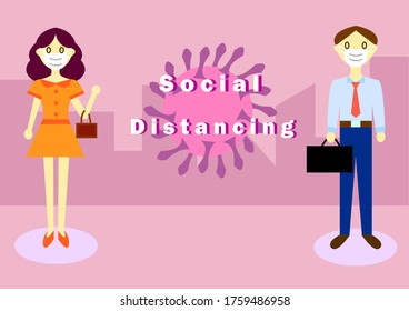 Social Distancing. The world is now confronted with Covid 19, taking measures to reduce the risk and prevent infection. By Social Distancing. 