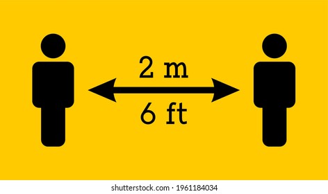 Social Distancing,Keep Safe Distance warning icon, vector illustration,Preventing covid-19