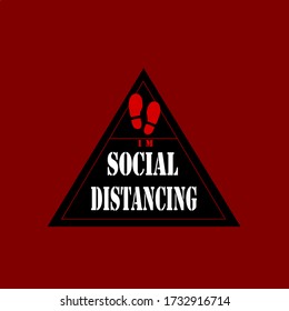 Social distancing,Symbols about preven corona virus 2019 .