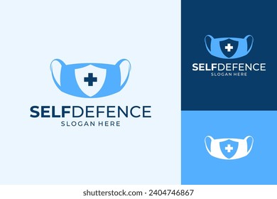 Social Distant Health Mask Logo Design