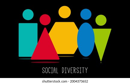 Social diversity, Inclusion and diversity infographic vector set, people vector logo for website