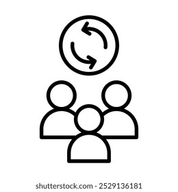 Social Dynamics icon line vector illustration