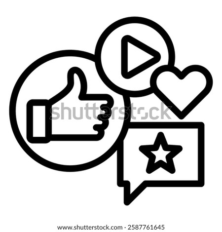 Social Engagement Icon Element For Design