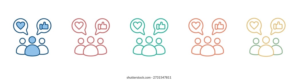 Conjunto de ícones do Social Engagement - Coleção de vários estilos