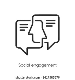 social engagement icon. social engagement vector. Engagement. Engage vector icon sign symbol.