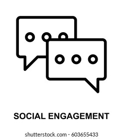 Social Engagement Line Icon 