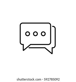 Social engagement line icon, seo & development, Speech bubbles sign, a linear pattern on a white background, eps 10.