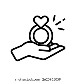 Social Engagement Vector outline icon. Eps10 file 