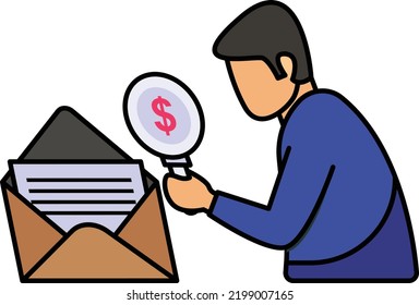 social engineering attack or email scraping vector icon design, White Collar Crime symbol, Computer crime Sign, security breakers stock illustration, Phishing emails or texts Concept