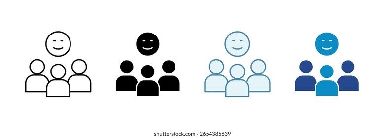 Conjunto de iconos de ecualización social Colección de estilo múltiple