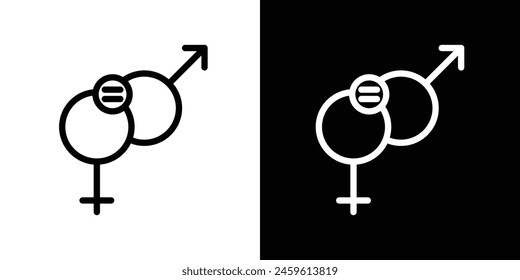 Social Equality Icon Set. Icons for Representing Gender and Social Equity.
